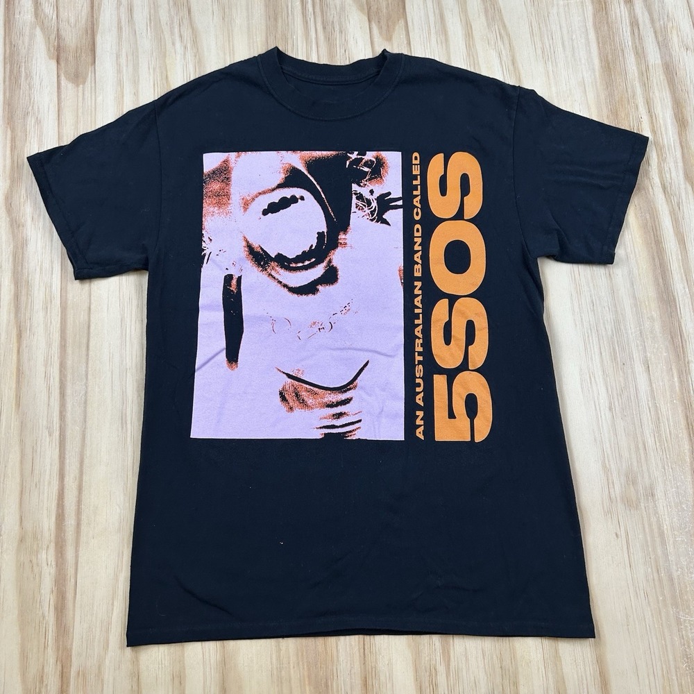 5SOS 2019 North American Tour T Shirt Men's Medium Black Double Sided Band Tee